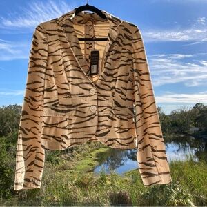 MORENA ROSA PREMIUM Vintage blazer jacket Cotton/Spandex Size: M NWT